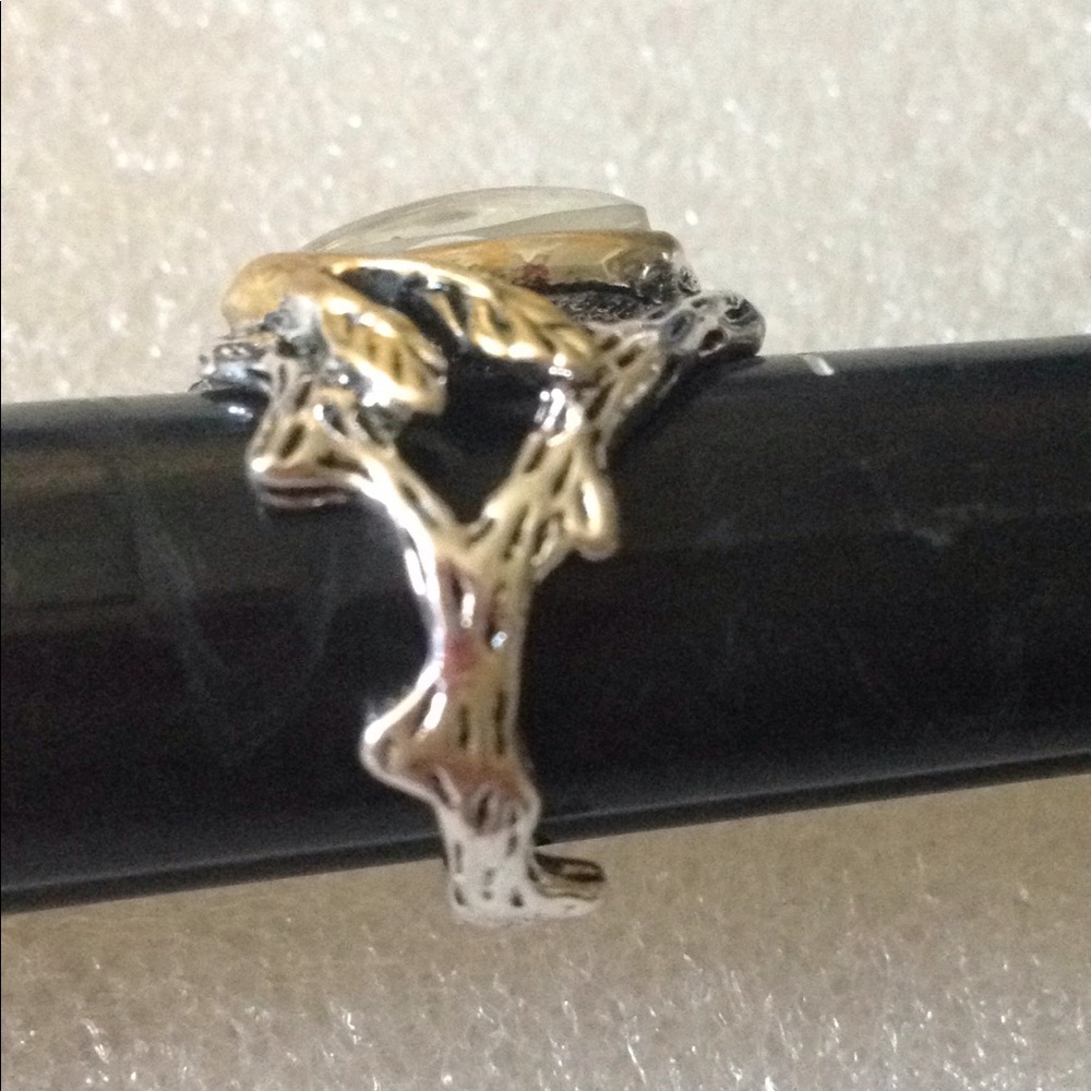 Triple Australian opal ring - Picture 5 of 6